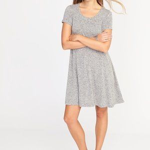 Old Navy Gray Plush Knit Swing Dress